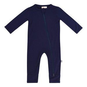 Kyte Baby Footless Zipper Romper in Midnight Blue, 0-3m, Bamboo